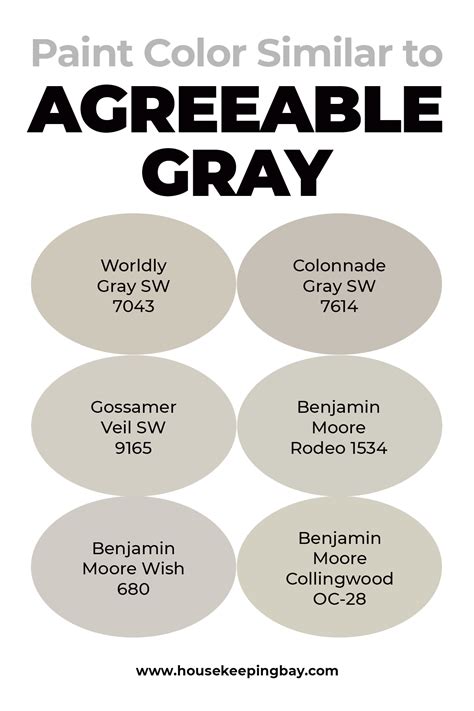 Agreeable Gray Similar Colors | Agreeable gray, Benjamin moore colors