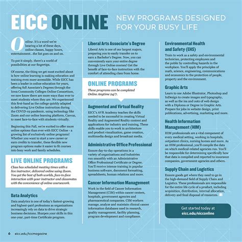 Eicc Online Eastern Iowa Community Colleges
