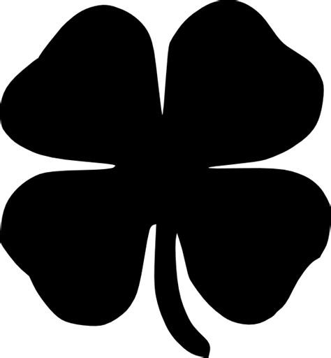 Free Four Leaf Clover Silhouette Download Free Four Leaf Clover