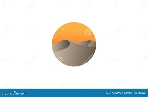 Abstract Modern Desert With Sunset Logo Symbol Icon Vector Graphic