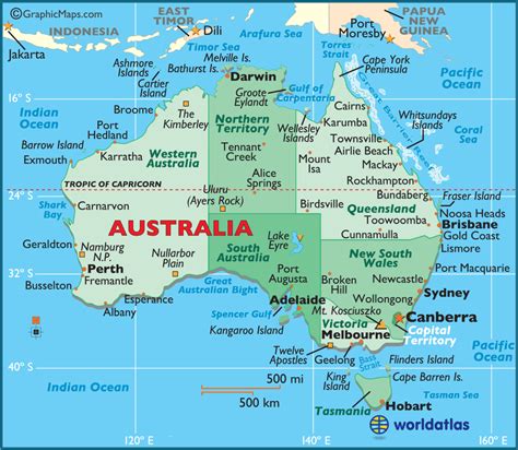 Australia Map Of The World Travelsfinderscom