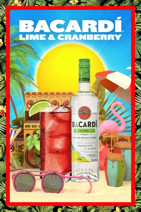 bacardÍ lime and cranberry bacardi bacardi cocktail flavored rum