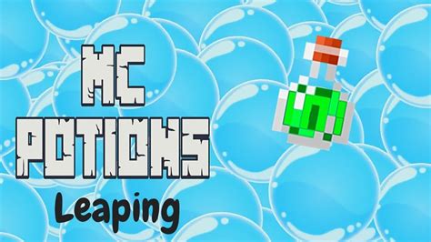 Potion Of Leapingtutorial Minecraft Potions Youtube