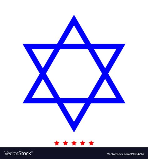 Jewish Star Of David Icon Different Color Vector Image