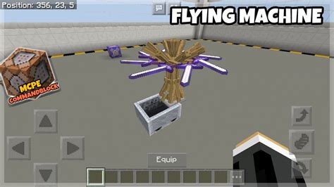 Mcpe Command Block Flying Machine Tutorial Youtube
