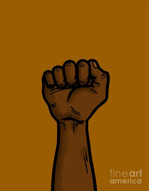 Black Lives Matter Fist Hand Raised Digital Art By Nalidsa Sukprasert