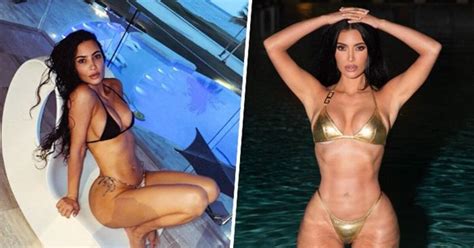 kim kardashian hot photos american reality tv icon oozing sexiness in golden bikini pictures
