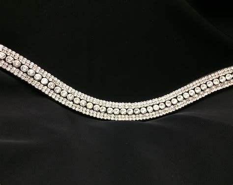 Faux Diamond Browband For Pony Horse Or Draft Equine Bling Tack Brow