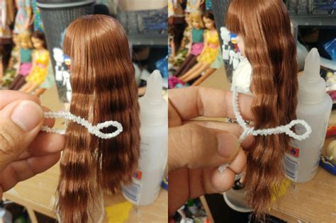 how i curl doll hair with pipe cleaners