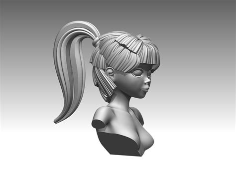 3d Character Hair Anime Girl 3d Print 3d Model Cgtrader