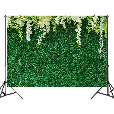 Garhelper Artificial Leaf Background Green Plant Grass Mat Wall Panel