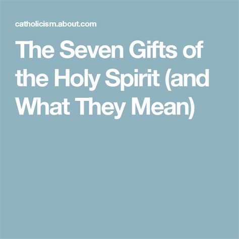 What Are The Seven Ts Of The Holy Spirit And What Do They Mean