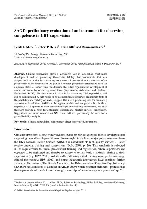 If you intend to use your external drive to move files between. (PDF) SAGE: A scale for rating competence in CBT supervision