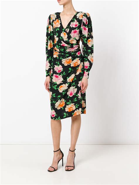 Emanuel Ungaro Pre Owned Flower Print Dress Farfetch