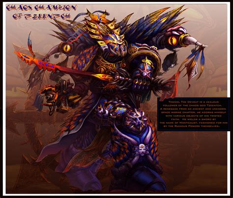 Chaos Champion Of Tzeentch By Jubjubjedi On Deviantart Warhammer 40k