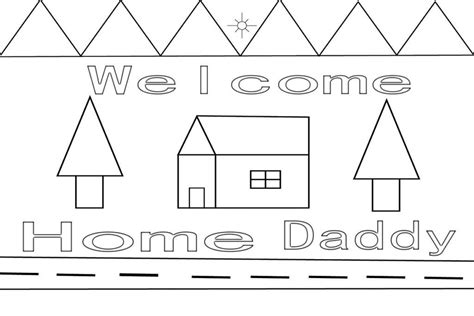 Welcome back coloring pages welcome home daddy coloring pages free coloring pages. Welcome Home Coloring Pages | Spring coloring pages ...