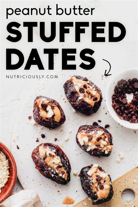 Peanut Butter Stuffed Dates Quick And Healthy Nutriciously