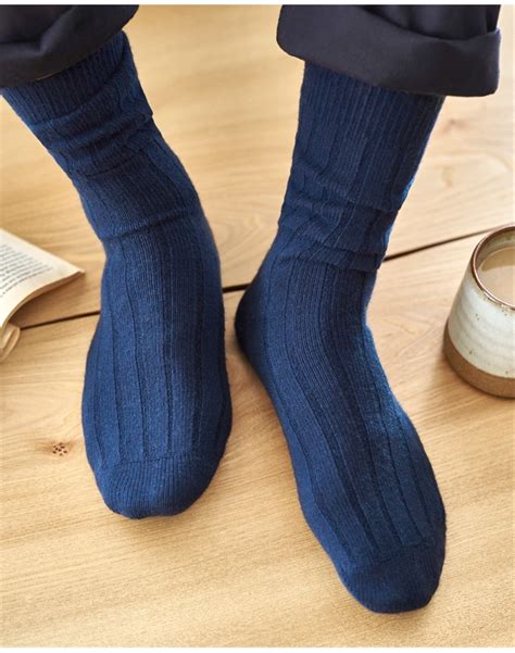 Navy Mens Cashmere Socks Pure Collection
