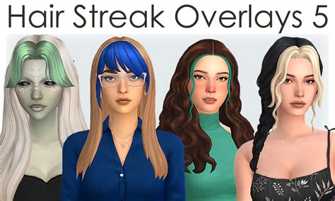Hair Streak Overlays 5 The Sims 4 Create A Sim Curseforge