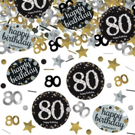 80th Birthday Sparkling Celebration Confetti 34g