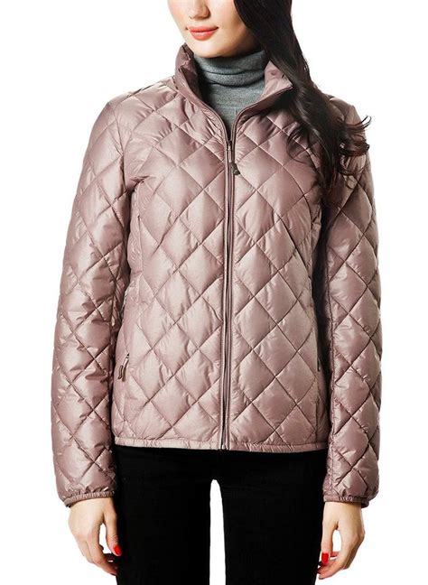 Xposurzone Women Packable Down Quilted Jacket Lightweight Puffer Coat