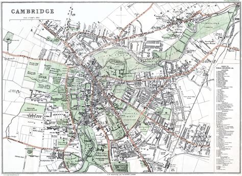 Street Map Of Cambridge Verjaardag Vrouw 2020