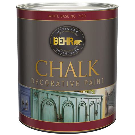It had great coverage area but only fair coverage quality. BEHR 31 oz. White Interior Chalk Finish Paint-710004 - The ...