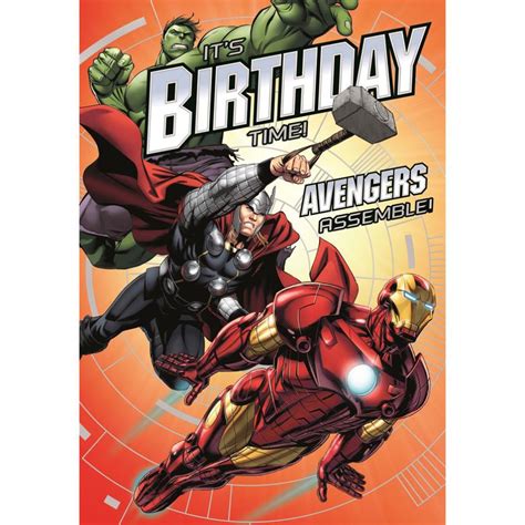 Avengers Birthday Card Card Design Template