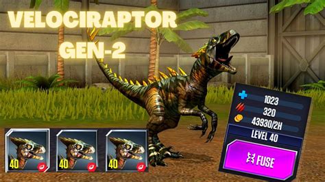 Gen2 Velociraptor 3x Max Level 40 Jurassic World The Game Youtube