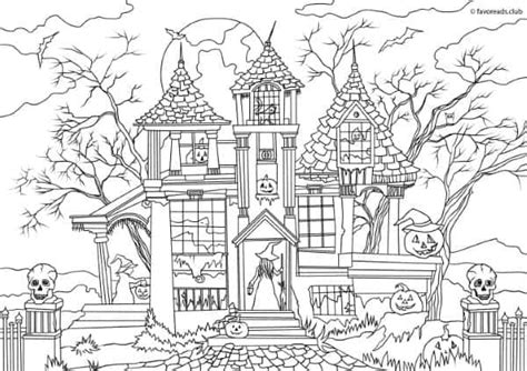 Horror Scenes – Haunted House – Favoreads Coloring Club