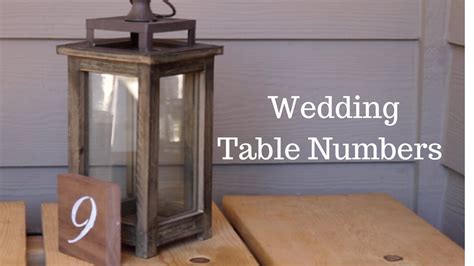 Diy Wedding Table Numbers Youtube