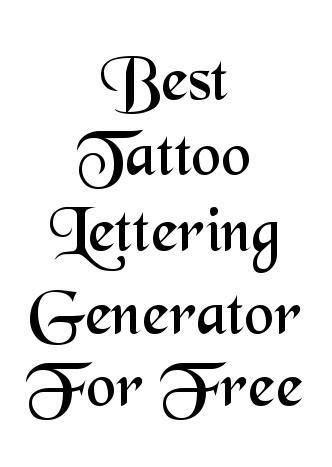 Fonts free for personal use only. Tattoo Lettering Font Generator Online | Tattoo lettering ...