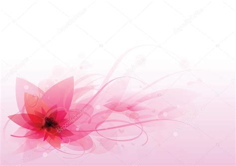 Beautiful Pink Flower Abstract Background Vector Stock Illustration By
