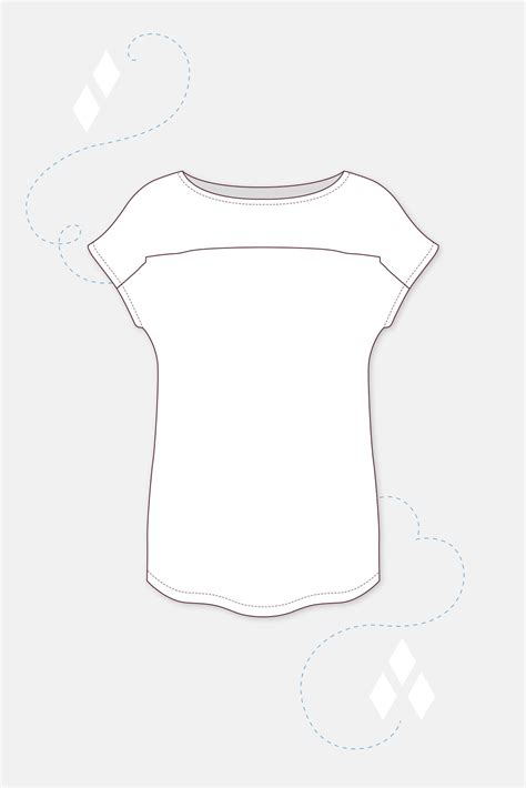Das schnittmuster wird im pdf format angezeigt. Schnittmuster "Sara" für ein einfaches Damenshirt | PATTYDOO