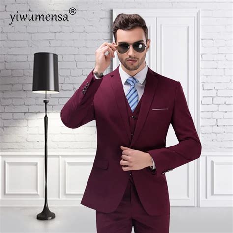 Ywms 16 Italian Luxury Mens Blue Men Suit Jacket Pants Formal Dress Men