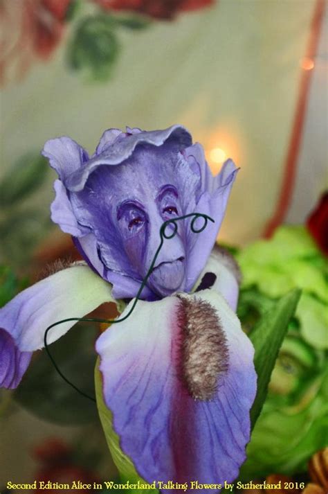 All face sculpts were hand sculpted then cast in resin. Alice in Wonderland Talking Flowers MADAME IRIS by | Etsy ...