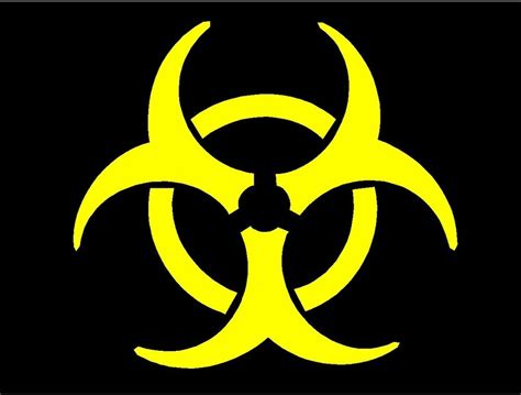 Each pictogram consists of a black symbol on a white background with a red diamond border. Bio-Hazard Symbol Decals Toxic Chemical car truck window ...