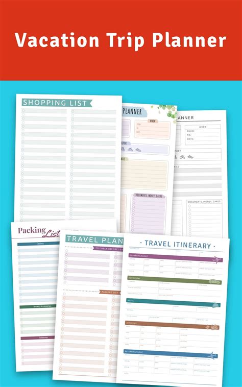 Vacation Travel Planner Templates Hq Printable Documents Riset