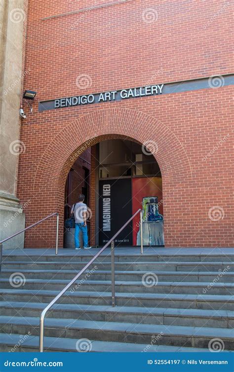 Entrance To Bendigo Art Gallery In Australia Editorial Photography