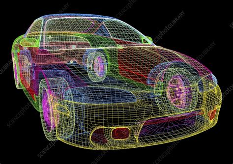 A bit of graphics just for fun though. Computer-aided design of a car - Stock Image - F006/3597 ...