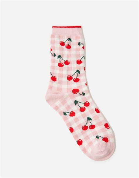 All Over Cherry Print Socks Socks And Tights Accessorize Uk