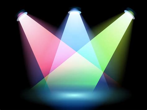 Three Colorful Spotlights 525164 Vector Art At Vecteezy
