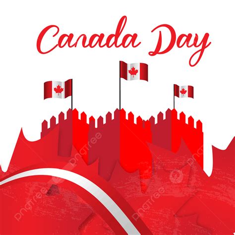 Happy Canada Day With Flag Flag Happy Canada Day Png And Vector With