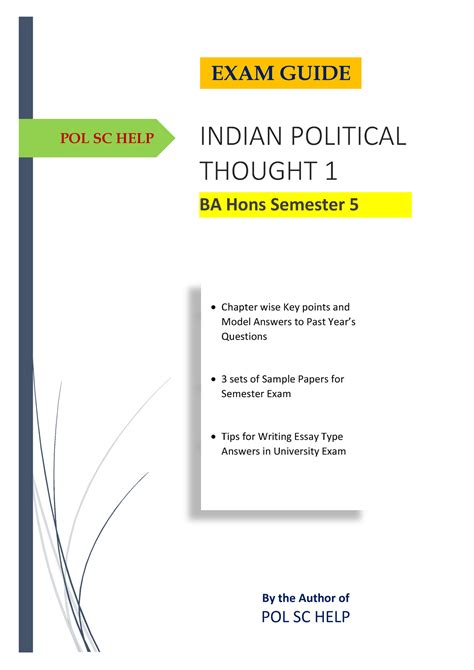 indian political thought 1 pol sc help indian political thought 1 ba hons semester 5 by the