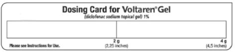 Voltaren gel dosing card actual size. Infla-eze - FDA prescribing information, side effects and uses