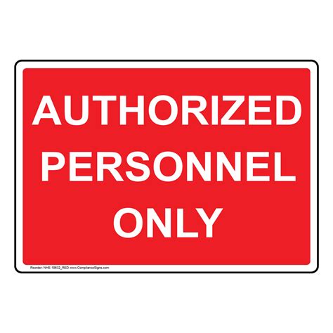 Authorized Personnel Only Sign - Authorized Personnel Only Engraved ...
