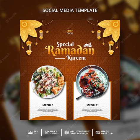 Premium Vector Special Ramadan Food Menu Social Media Post Banner