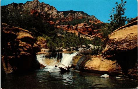 Falls Oak Creek Canyon Arizona Us 89a Flagstaff Sedona 4c Lincoln Pm