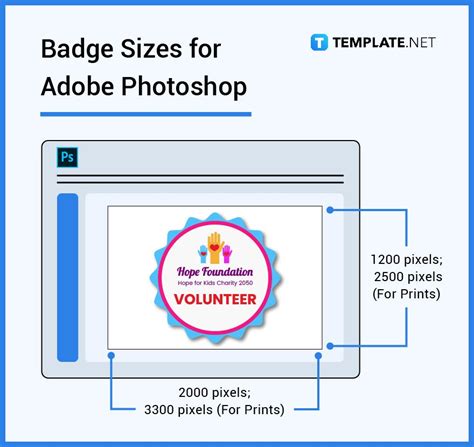 Badge Sizes Dimension Inches Mm Cms Pixel