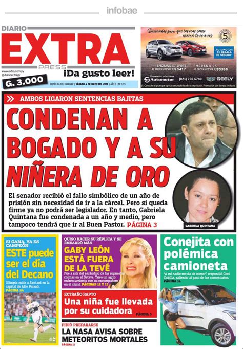 Extra Paraguay 4 De Mayo De 2019 Infobae